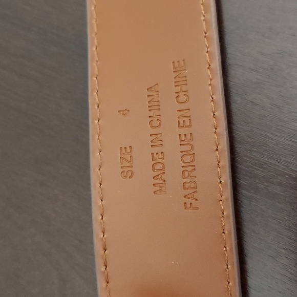 LAUREN Ralph Lauren Brown Faux Leather Belt with Goldtone Ring Detail Size 4 - Picture 12 of 15